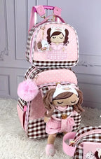 Kit Mochila Boneca Encantada Rosa