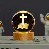 Luminaria Esfera de Cristal Sagrada 3D