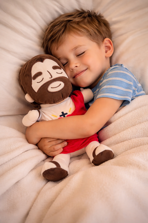 Pelúcia Menino Jesus que Respira e Acalma a Alma